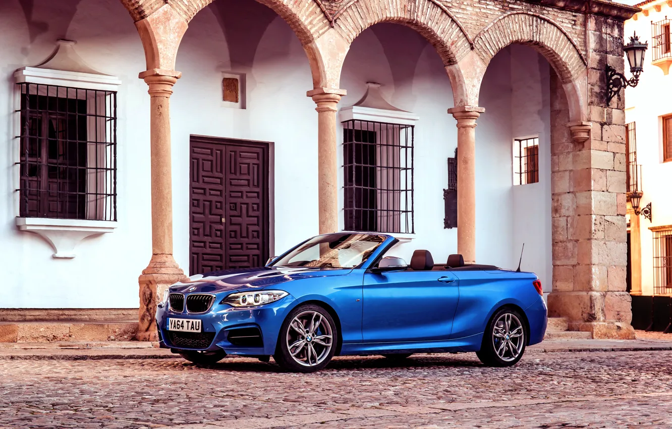 Photo wallpaper BMW, BMW, convertible, Cabrio, UK-spec, 2015, M235i, F23