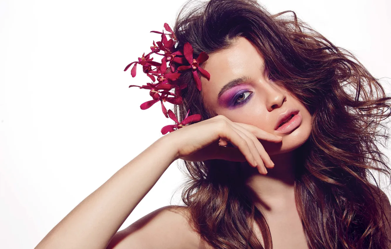 Photo wallpaper girl, pose, background, Hanah Julia