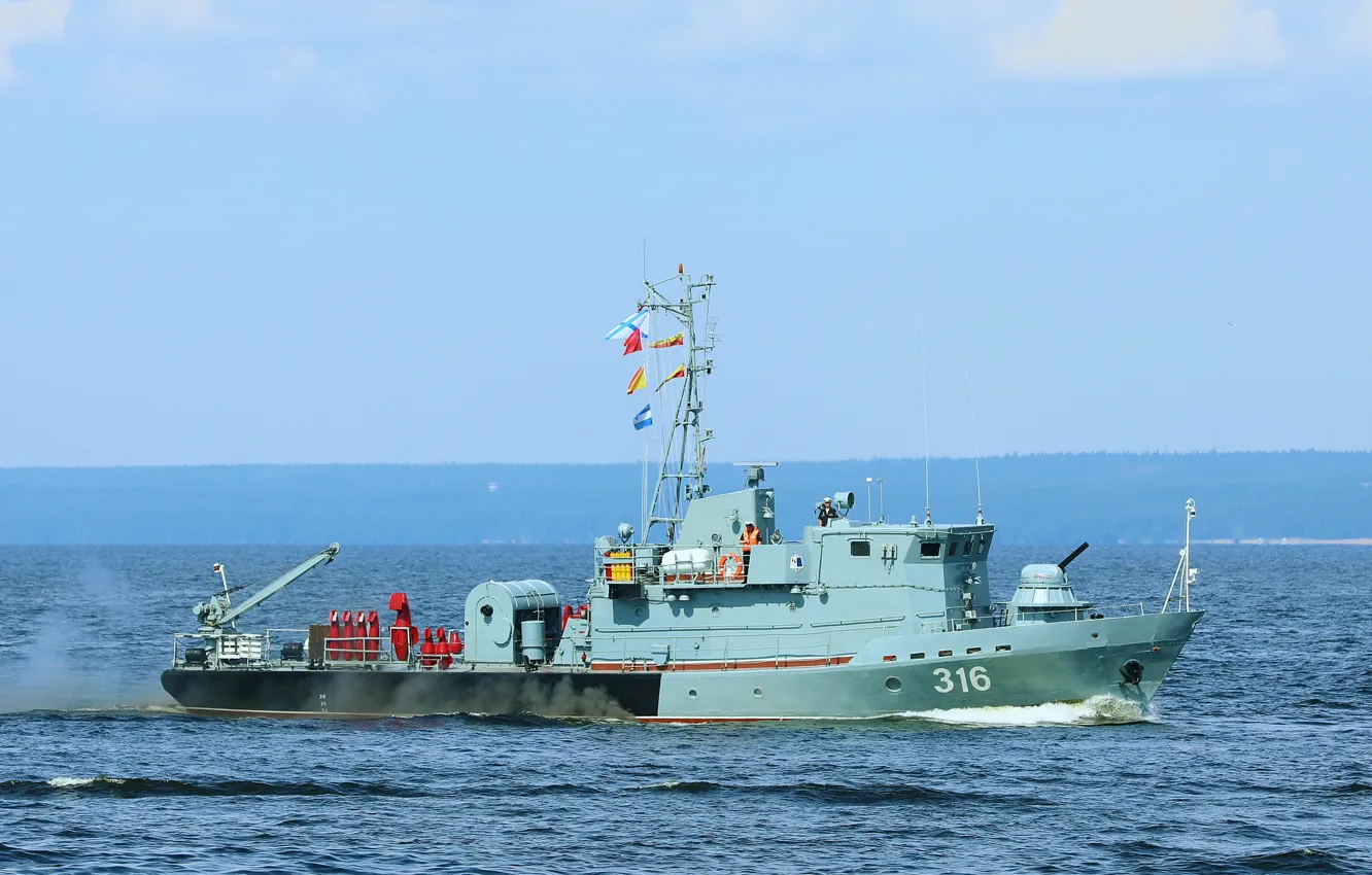 Photo wallpaper Baltika, minesweeper, RT-57, raid