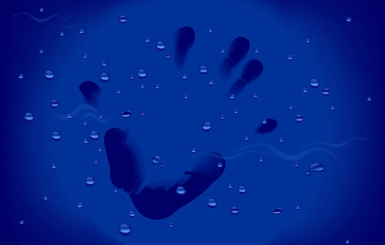 Photo wallpaper drops, minimalism, vector, hands