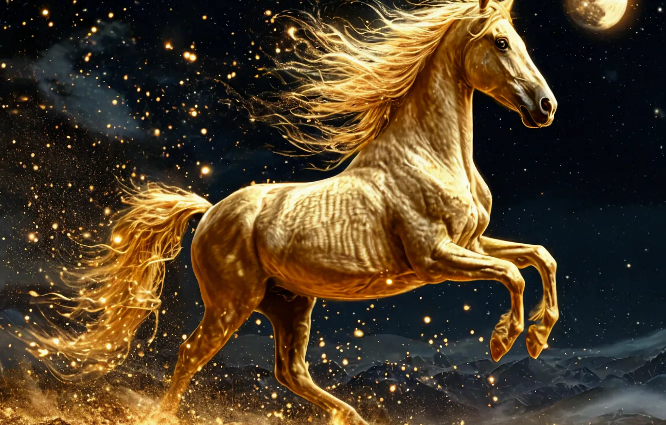 Photo wallpaper animal, magic, horse