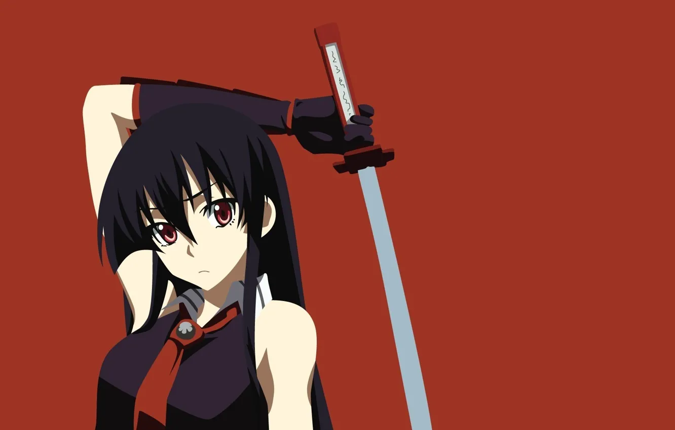 Photo wallpaper vector, sword, game, soldier, long hair, Square Enix, anime, red eyes