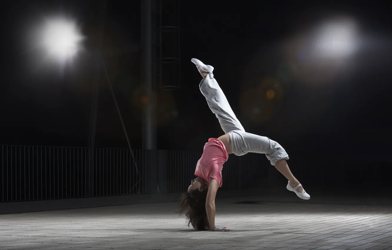 Photo wallpaper girl, pose, background, movement, flexibility, Wallpaper, sport, dance