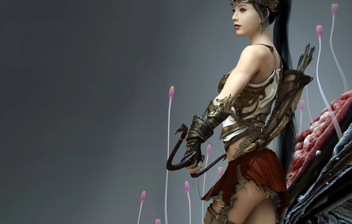 Photo wallpaper bow, warrior, quiver