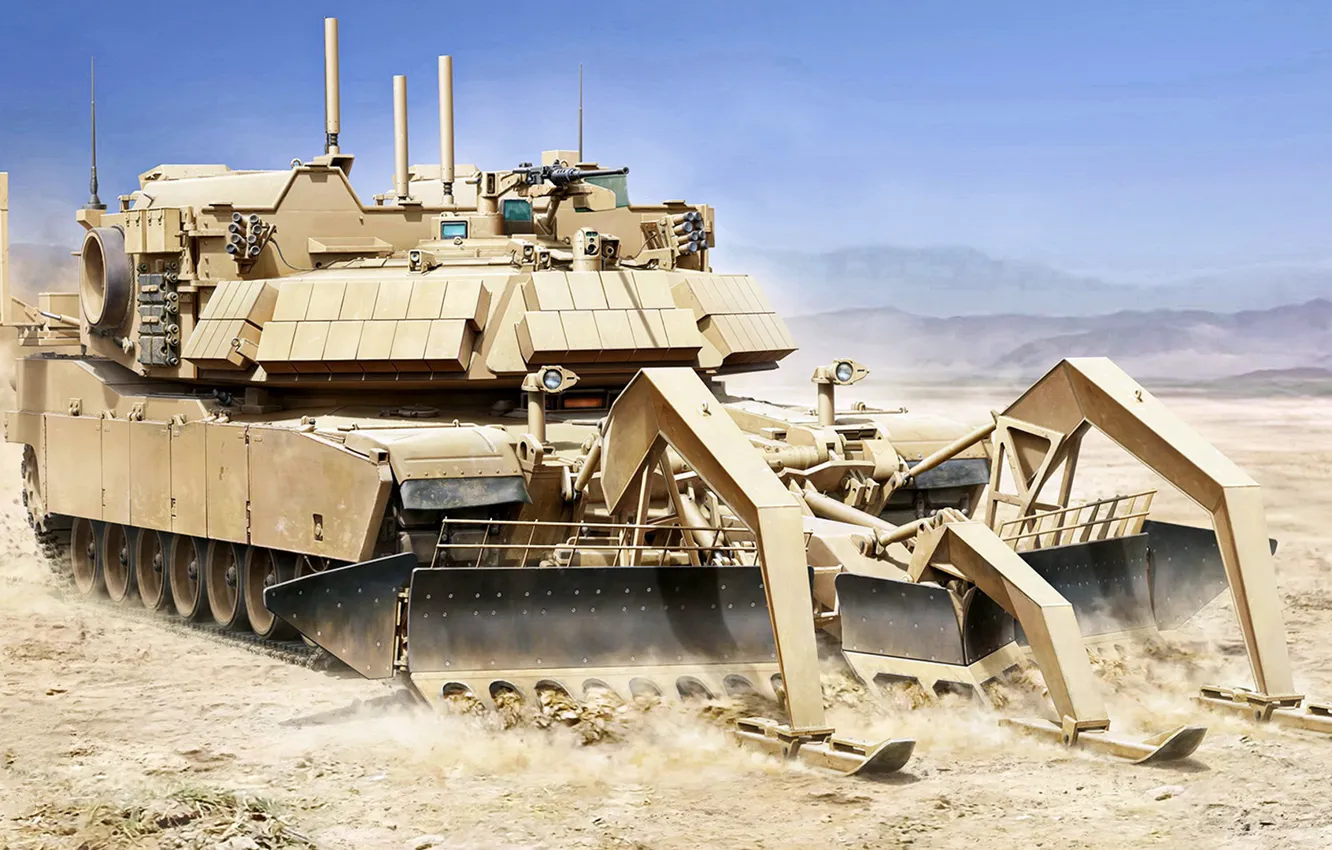 Photo wallpaper armored vehicle, the engineering obstacle clearing machine, Assault Breacher Vehicle, special tank, Engineering tank, ABV, …
