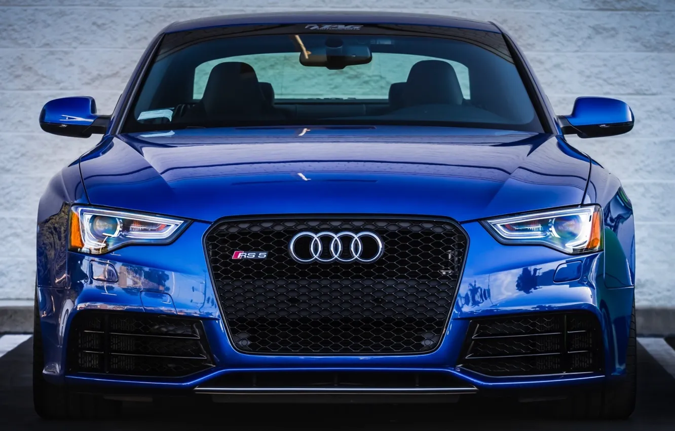 Photo wallpaper blue, Audi, Parking