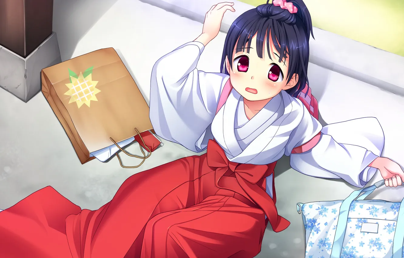 Photo wallpaper girl, street, clothing, package, art, disorder, Wagaya no Himegami-sama!