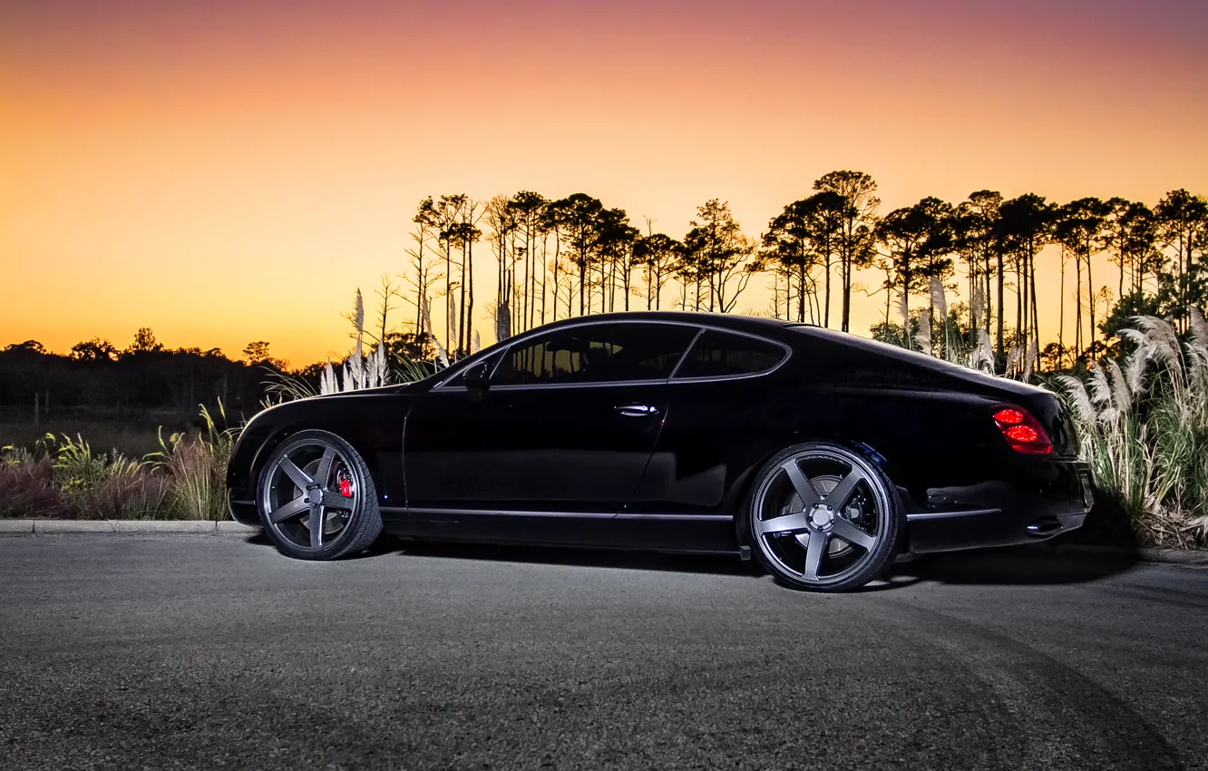 Photo wallpaper black, coupe, Bentley, Continental GT, black, Bentley, continental