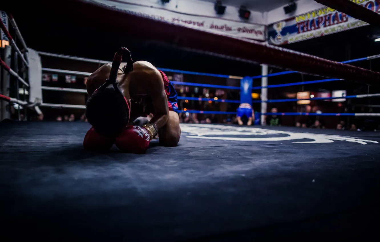 Photo wallpaper thailand, before fighting, boxing ring
