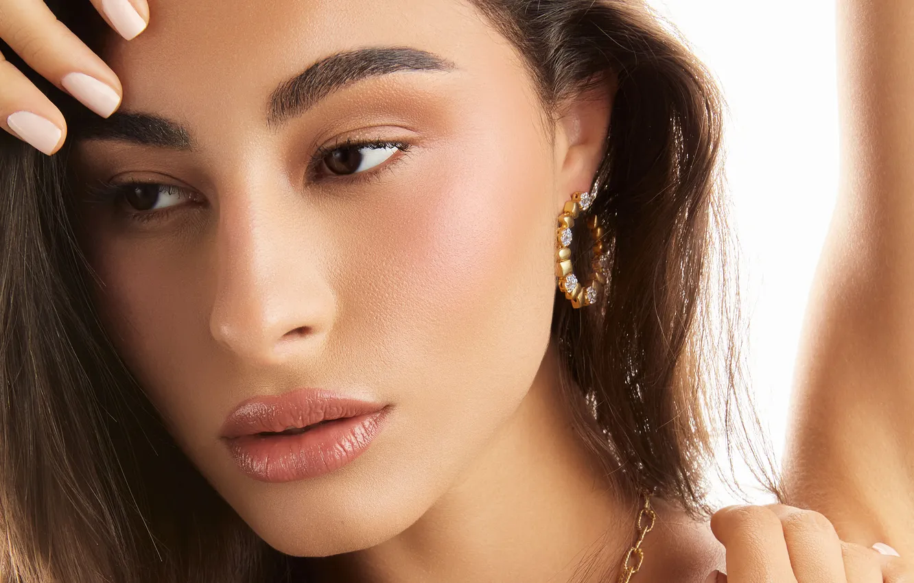 Photo wallpaper girl, sexy, hot girl, eyes, smile, beautiful, figure, model