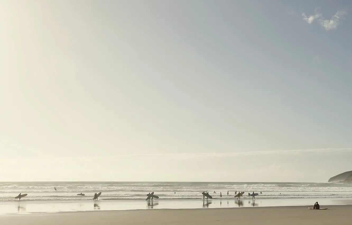 Photo wallpaper wave, the ocean, surfing