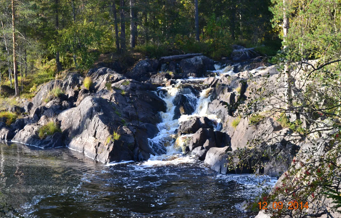 Photo wallpaper Russia, thresholds, Karelia, Ruskealski waterfall