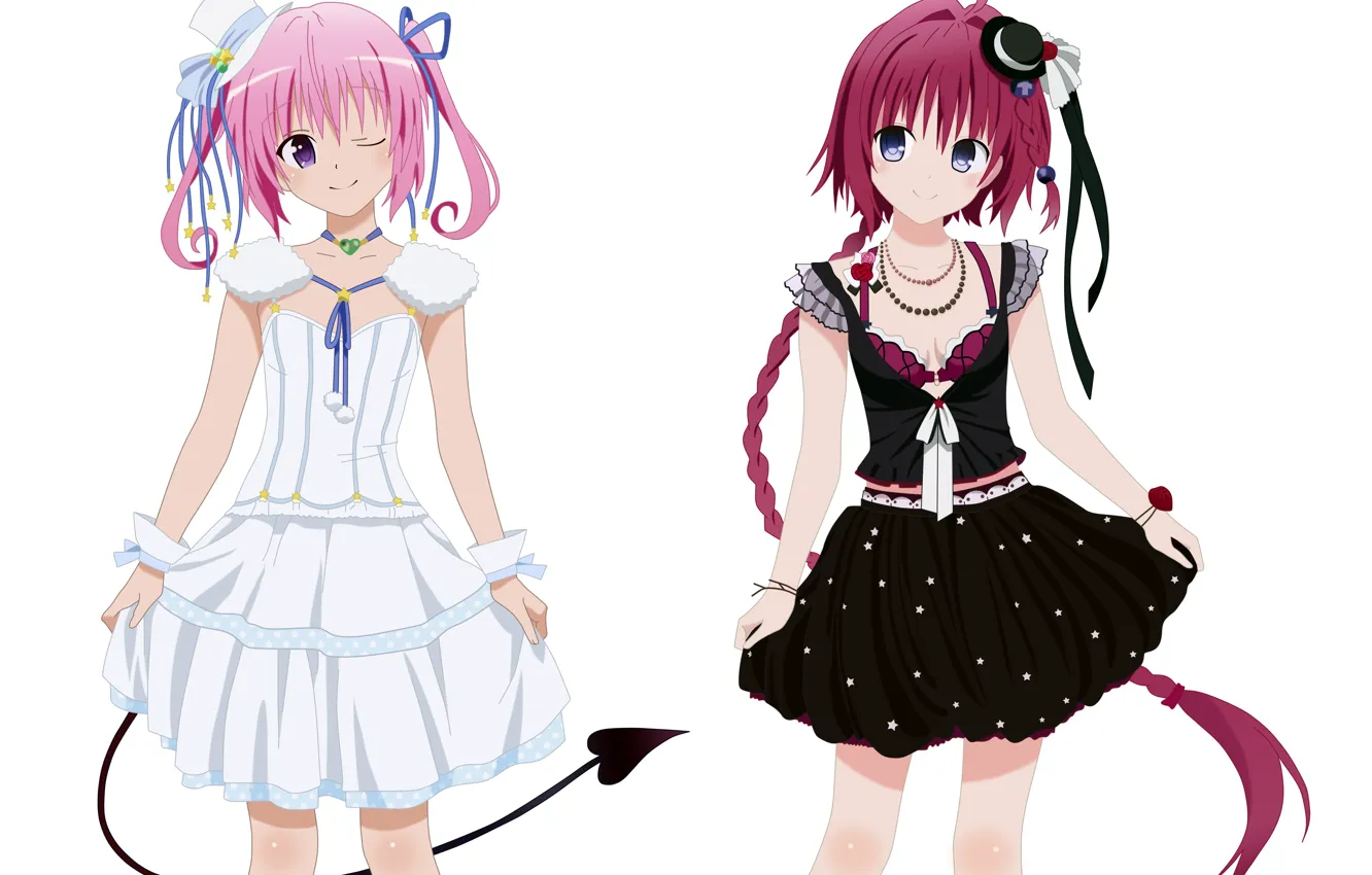 Photo wallpaper girls, anime, dress, bow, To Love-Ru: Trouble - Darkness