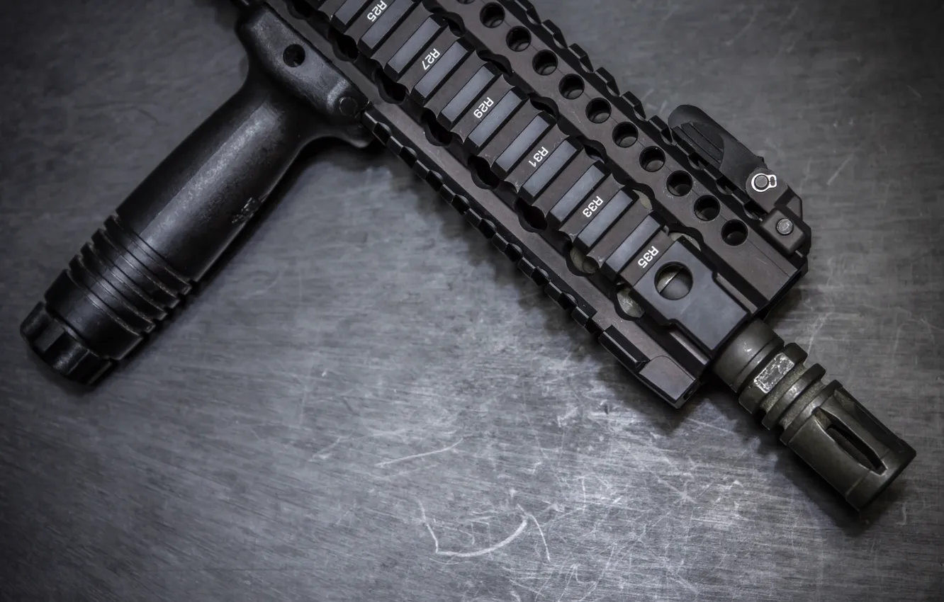 Photo wallpaper metal, gun, assault rifle