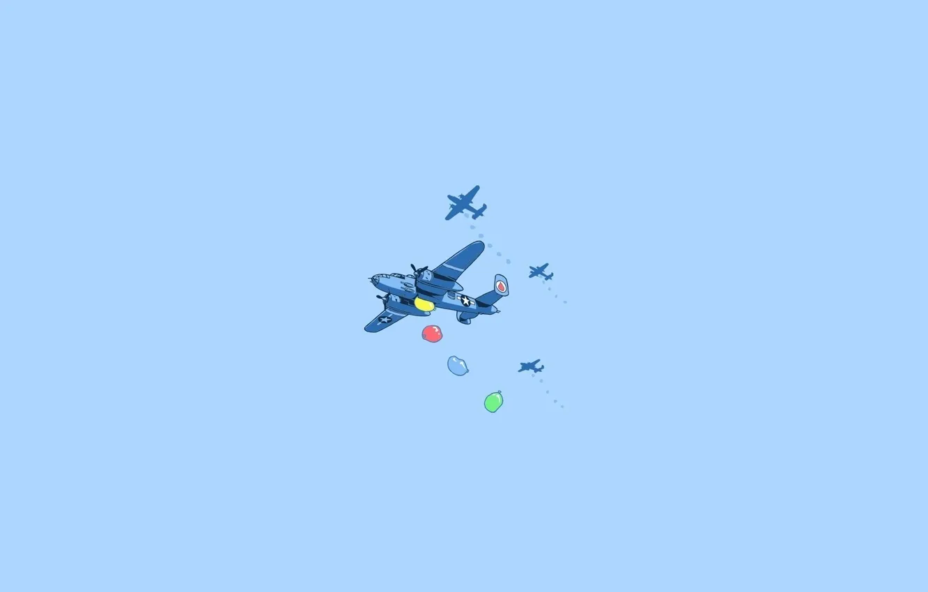 Photo wallpaper the sky, balls, Aircraft