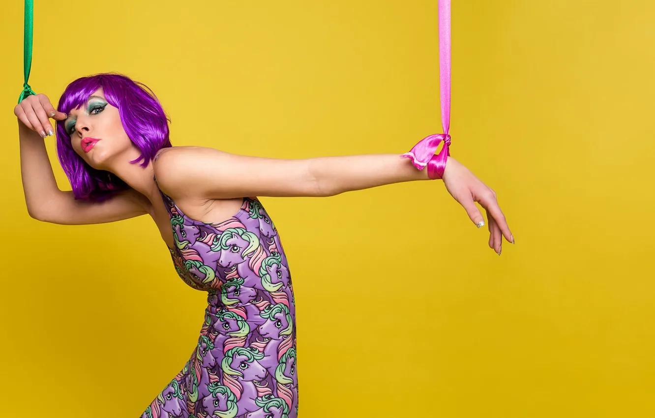 Photo wallpaper girl, pose, background