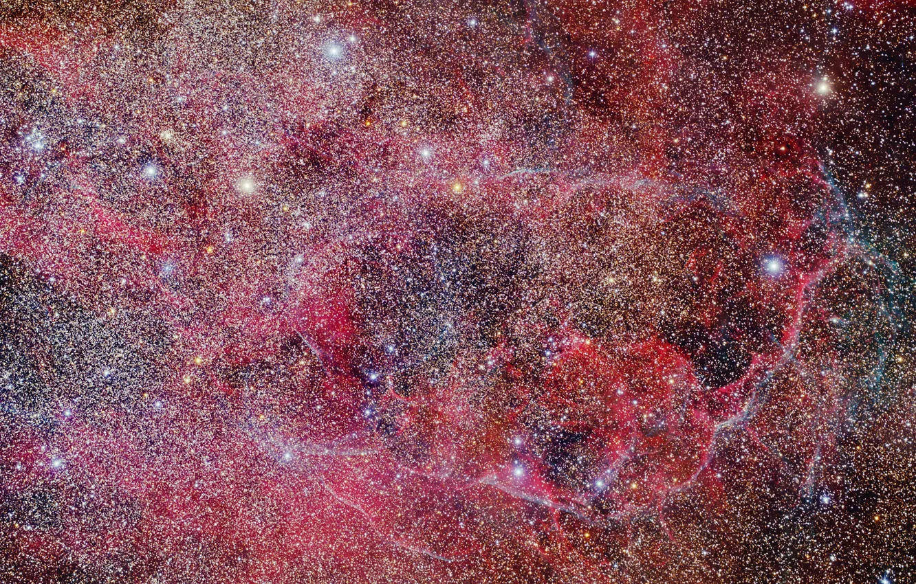 Photo wallpaper space, stars, Vela Supernova Remnant, Diffuse nebula