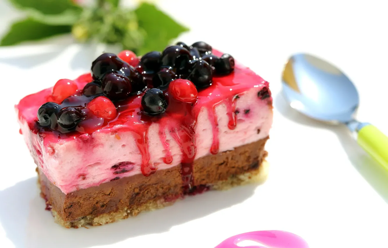 Photo wallpaper food, cake, dessert, berry