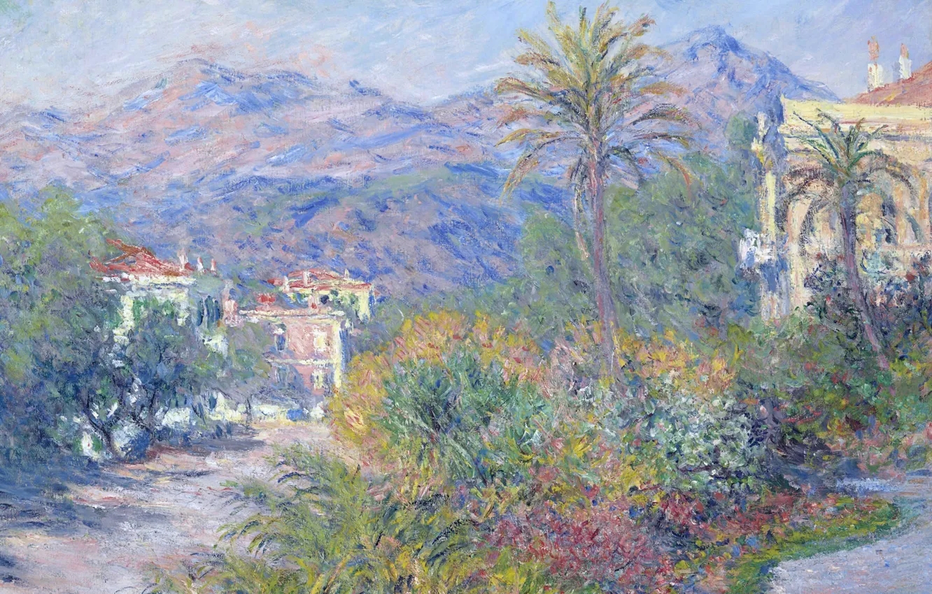 Photo wallpaper picture, Claude Monet, peispi, Strada Romana in Bordighera