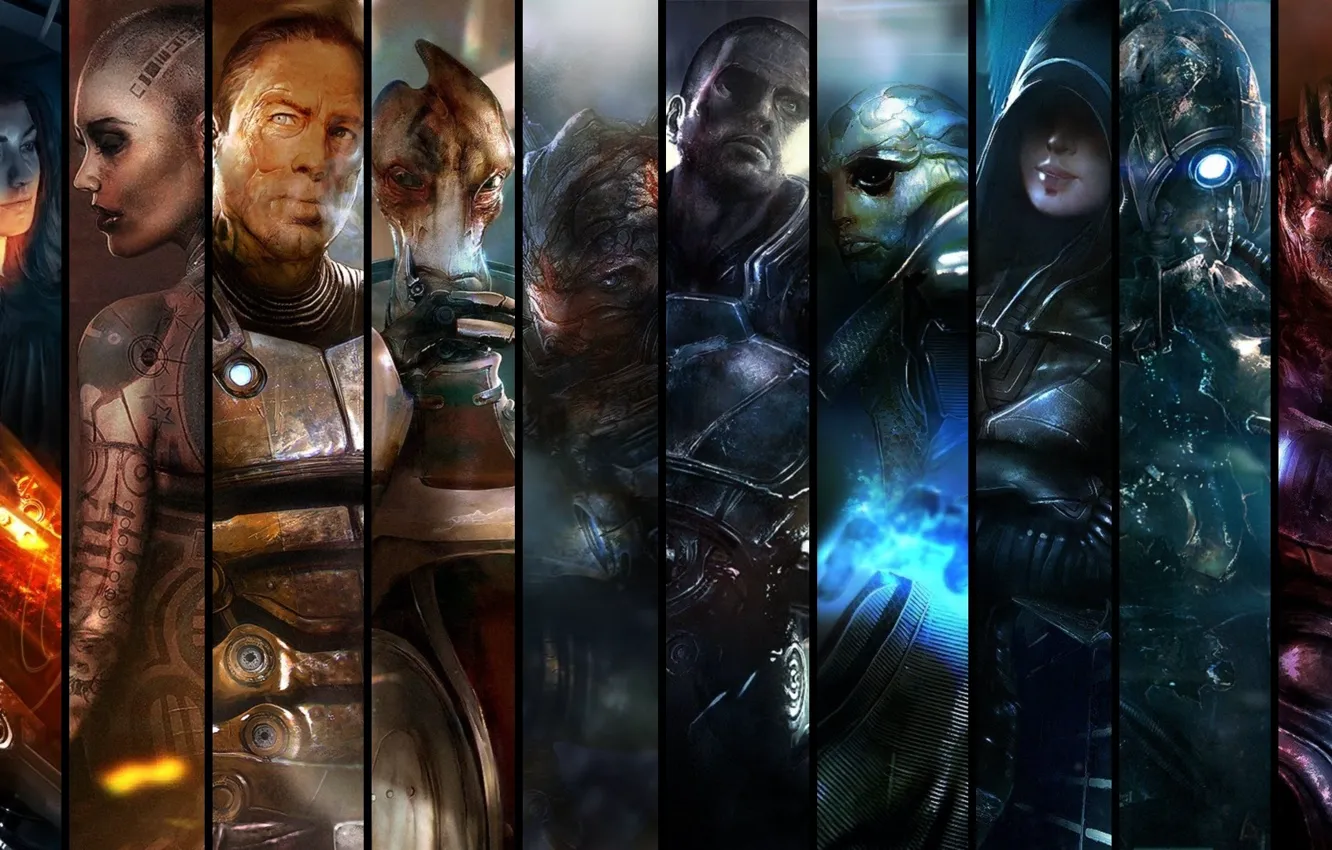Photo wallpaper the game, mass effect, all the characters