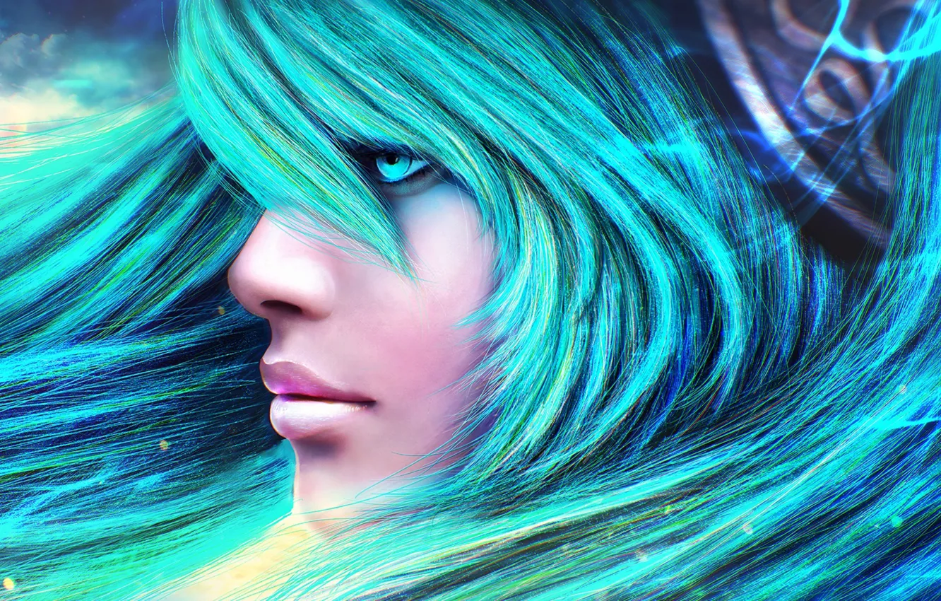 Photo wallpaper girl, face, hair, beauty, lol, League of Legends, sona, Maven of the Strings