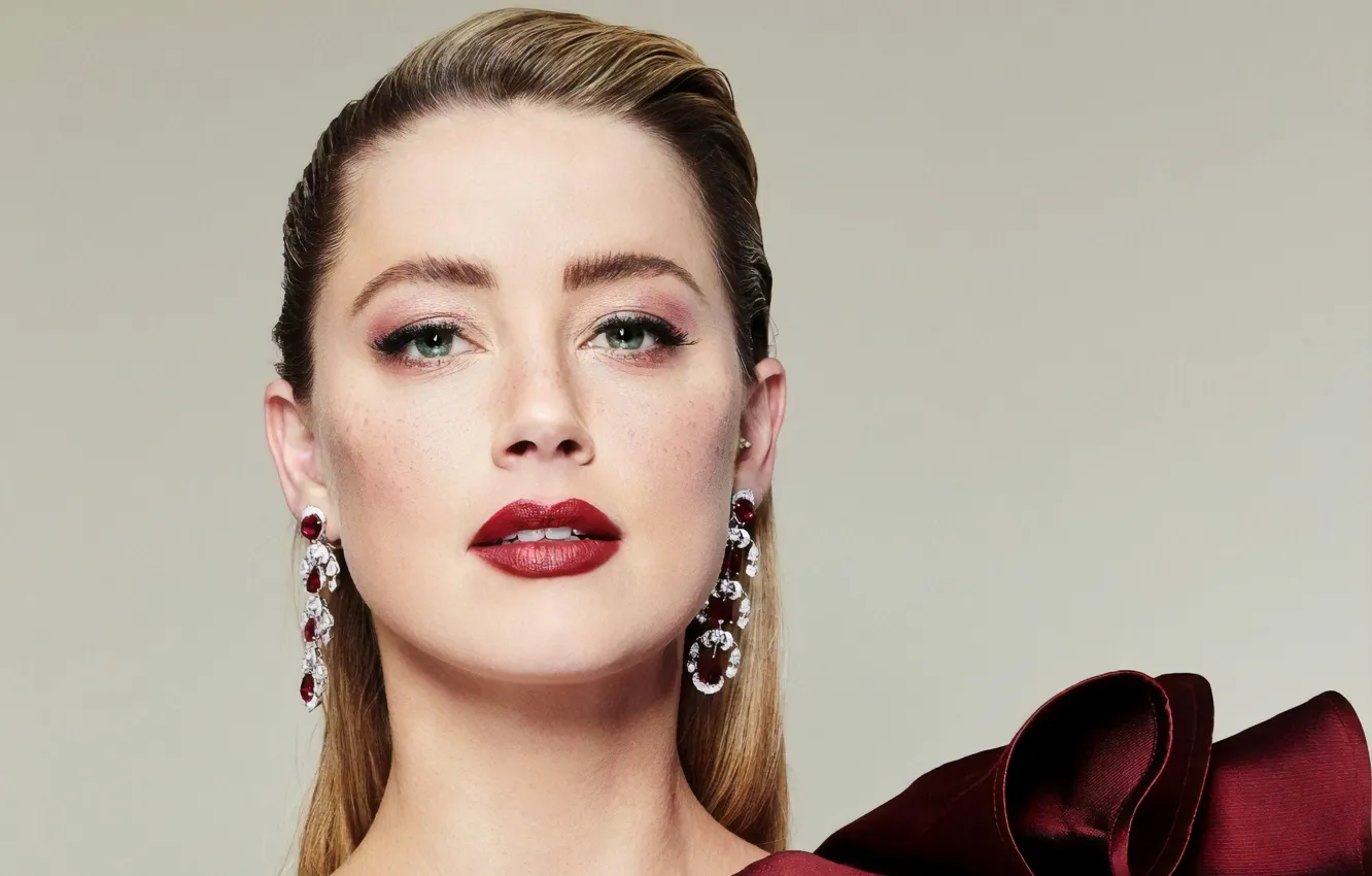 Photo wallpaper look, girl, face, pose, hair, portrait, makeup, girl