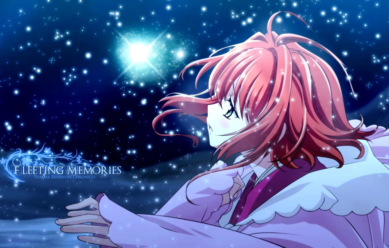 Photo wallpaper stars, night, Sakura, chronicle of the wings, tsubasa
