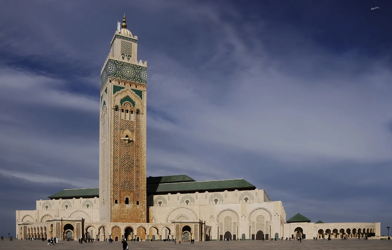 Photo wallpaper marocco, Morocco, Casablanca, Casablanca, The mosque of Hassan II, Moschea di Hassan II