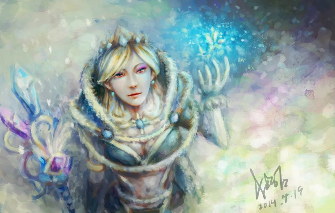 Photo wallpaper Art, Valve, Crystal Maiden, Dota 2, Sketchy Fan