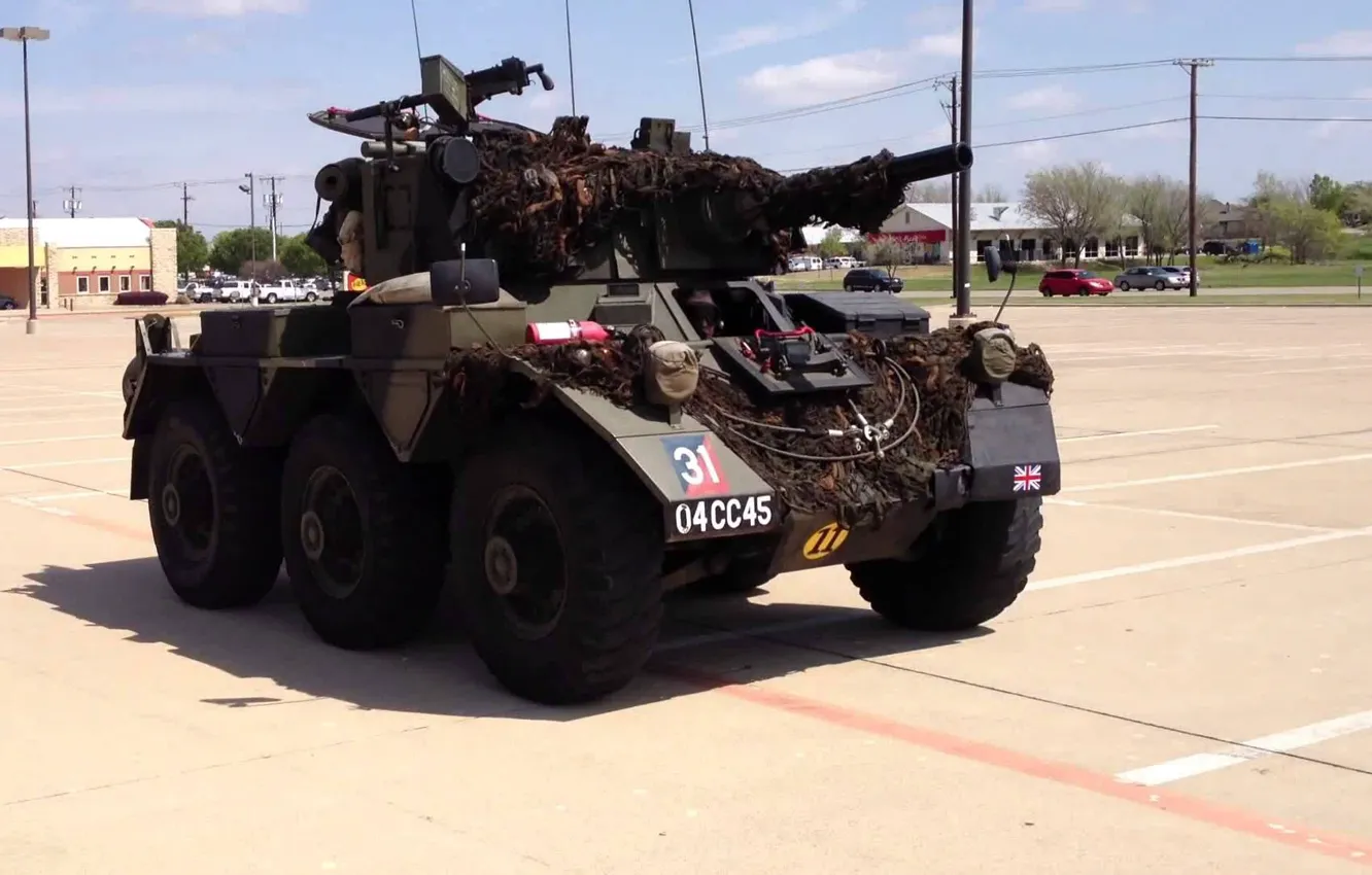 Photo wallpaper military, weapon, armored, cannon, British Army, armored vehicle, FV601 Saladin, Alvis Saladin