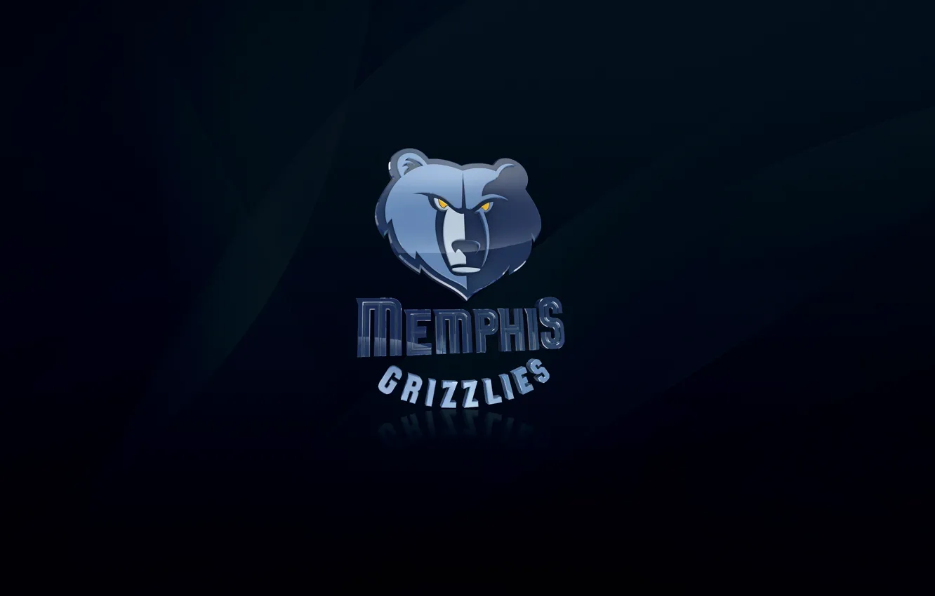 Photo wallpaper Blue, Basketball, Background, Logo, NBA, Memphis Grizzlies, Grizzly