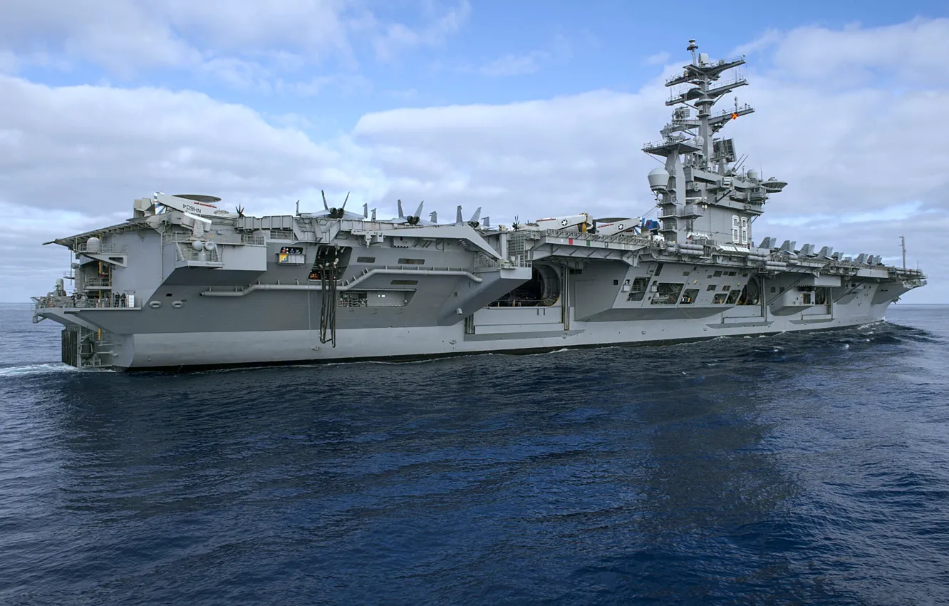 Photo wallpaper the carrier, atomic, USS Nimitz