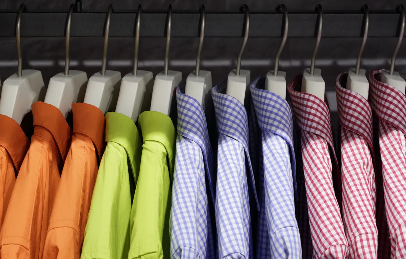 Photo wallpaper colors, shirts, wardrobe
