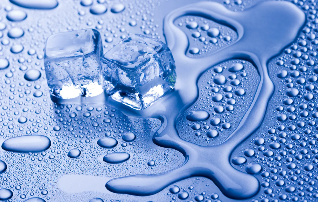 Photo wallpaper water, Ice Cube, water, ice cube