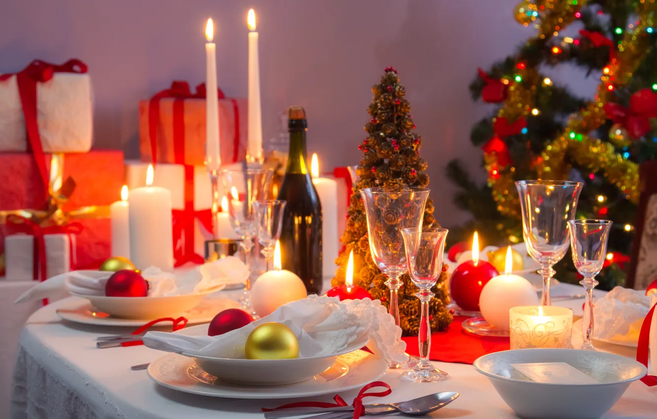 Photo wallpaper holiday, new year, candles, Christmas, Christmas, happy new year, New Year, merry christmas