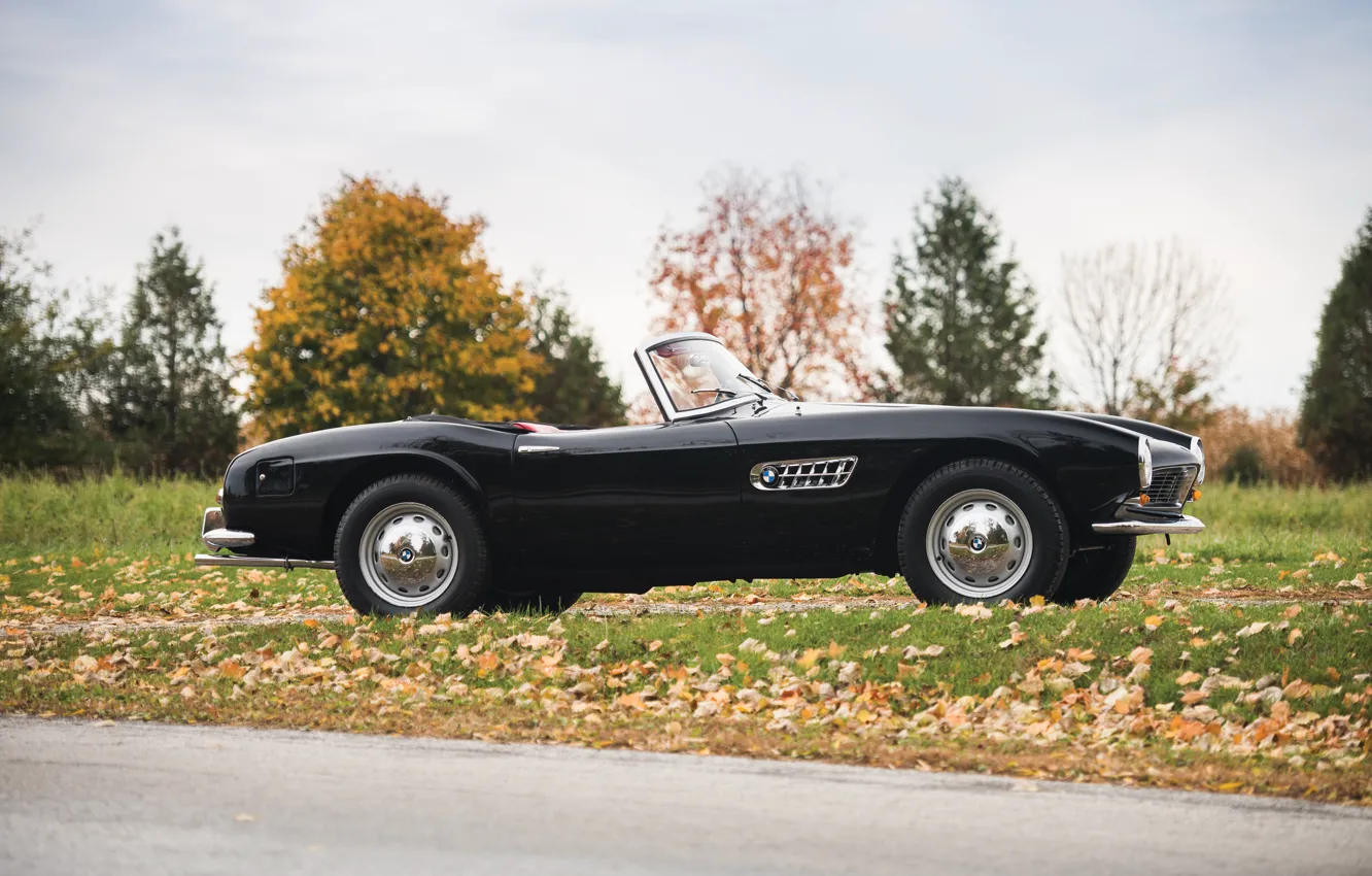 Photo wallpaper BMW, retro, Cabriolet, 507, side view, BMW 507