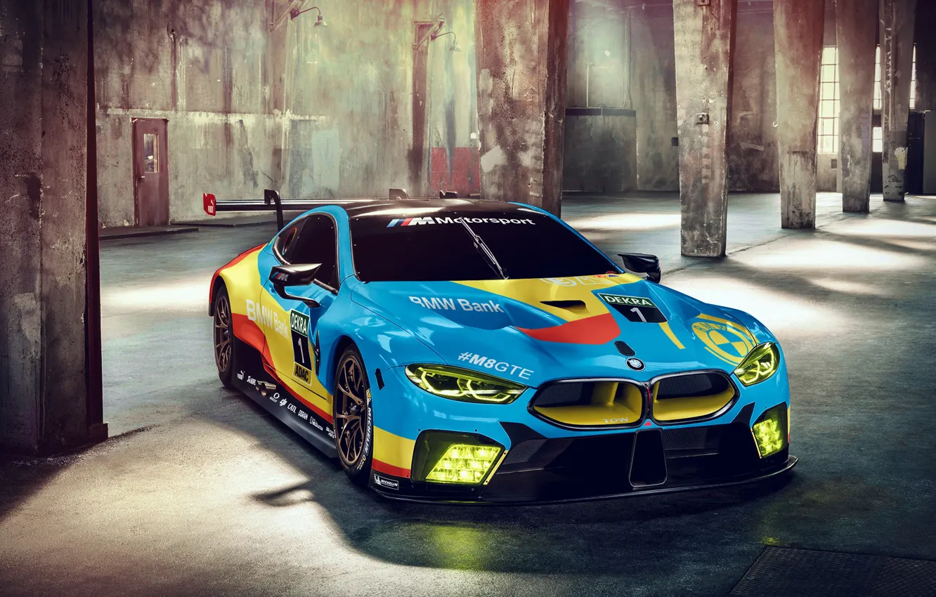 Photo wallpaper racing car, 2018, GTE, BMW M8