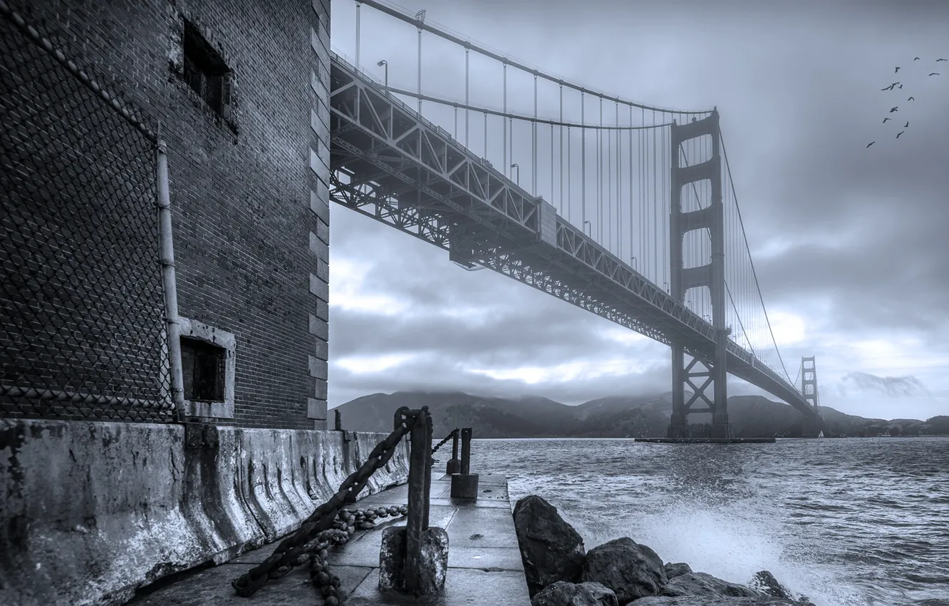 Photo wallpaper bridge, channel, San Francisco, Golden Gate Bridge, San Francisco