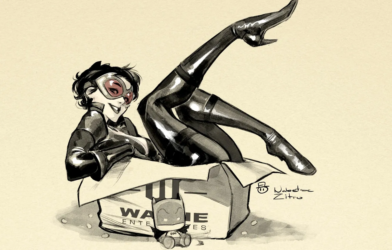 Photo wallpaper girl, fantasy, Batman, minimalism, comics, artwork, fantasy art, DC Comics