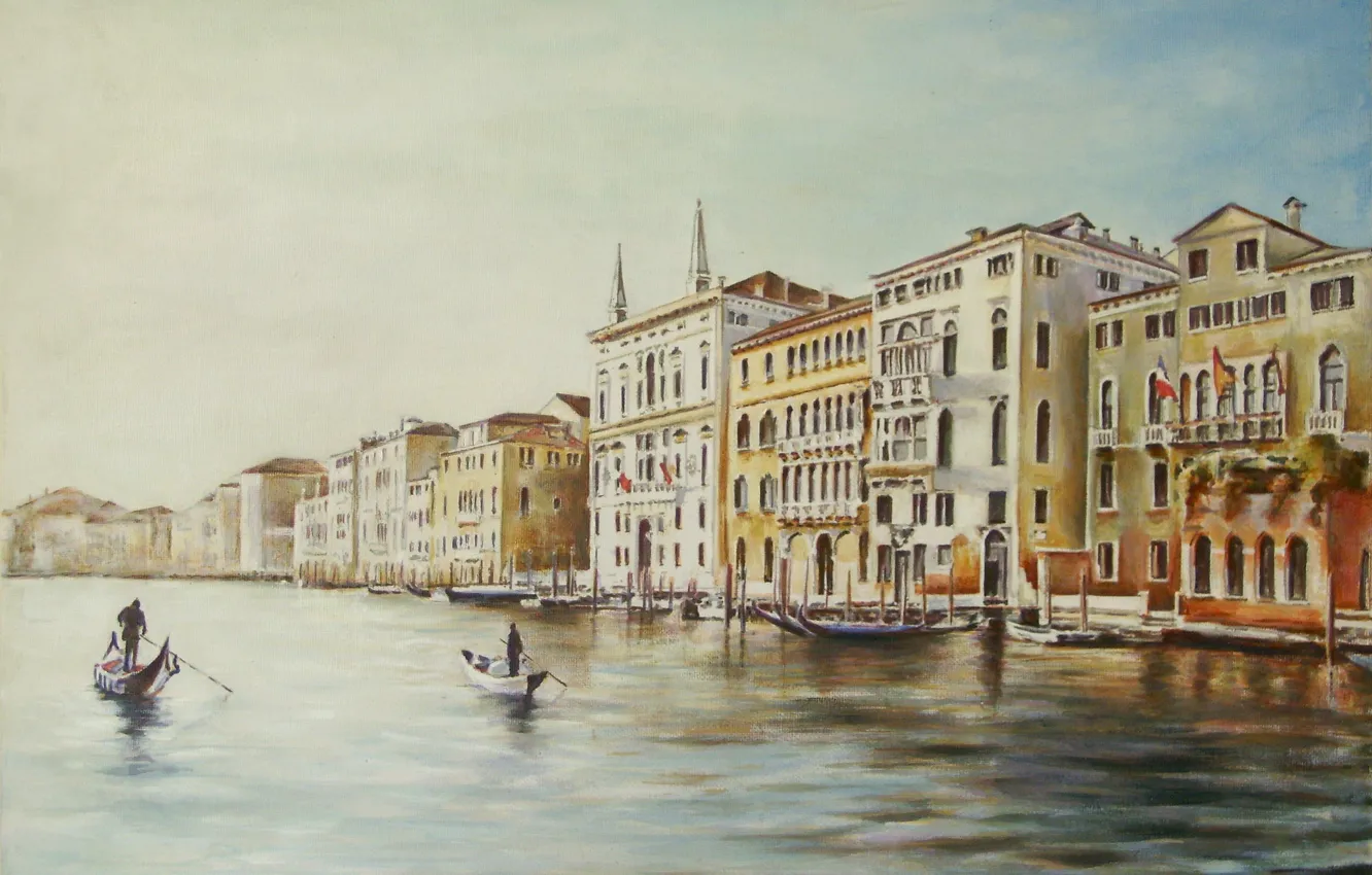 Photo wallpaper landscape, the city, art
