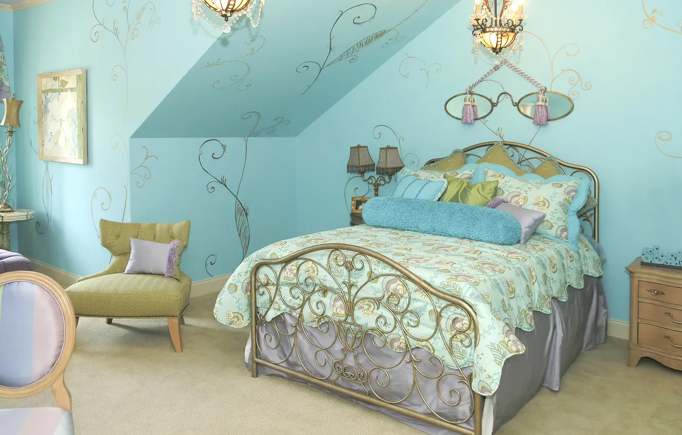 Photo wallpaper design, style, furniture, home, interior, the project