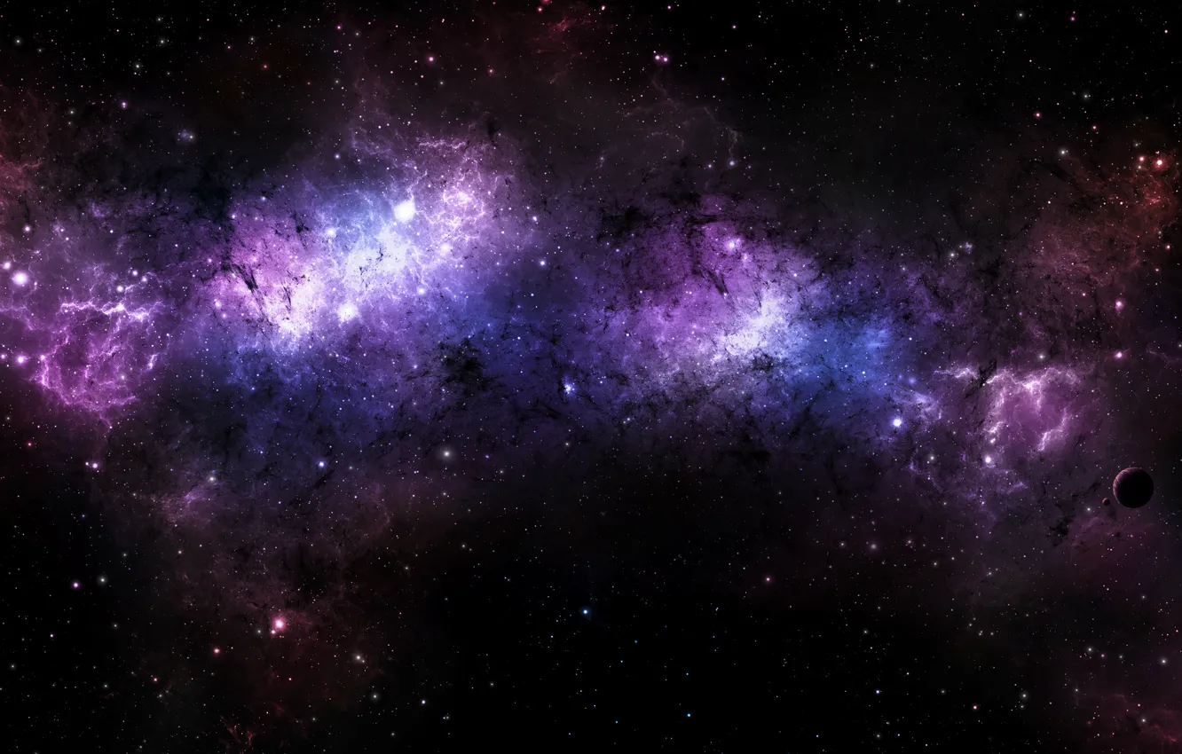 Photo wallpaper space, stars, the universe, planet, universe, constellation, nebula