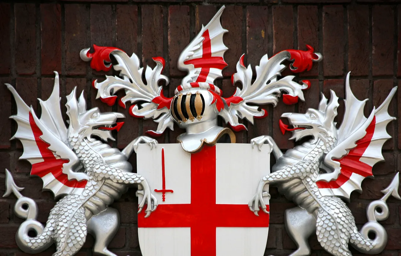 Photo wallpaper London, coat of arms, City