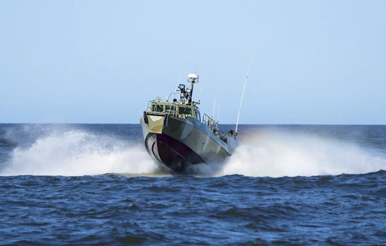 Photo wallpaper boat, patrol, cipher Raptor