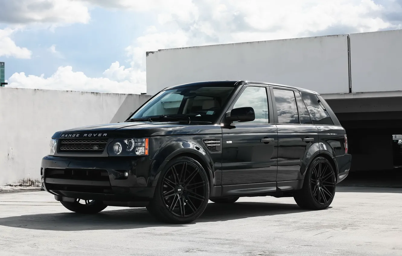 Photo wallpaper Range Rover, Black, Sport, Luxury, lowered, HSE