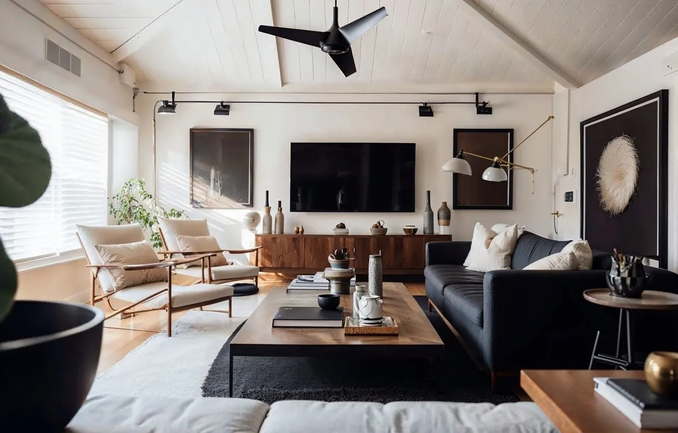 Photo wallpaper design, style, room, interior, living room, upholstered furniture