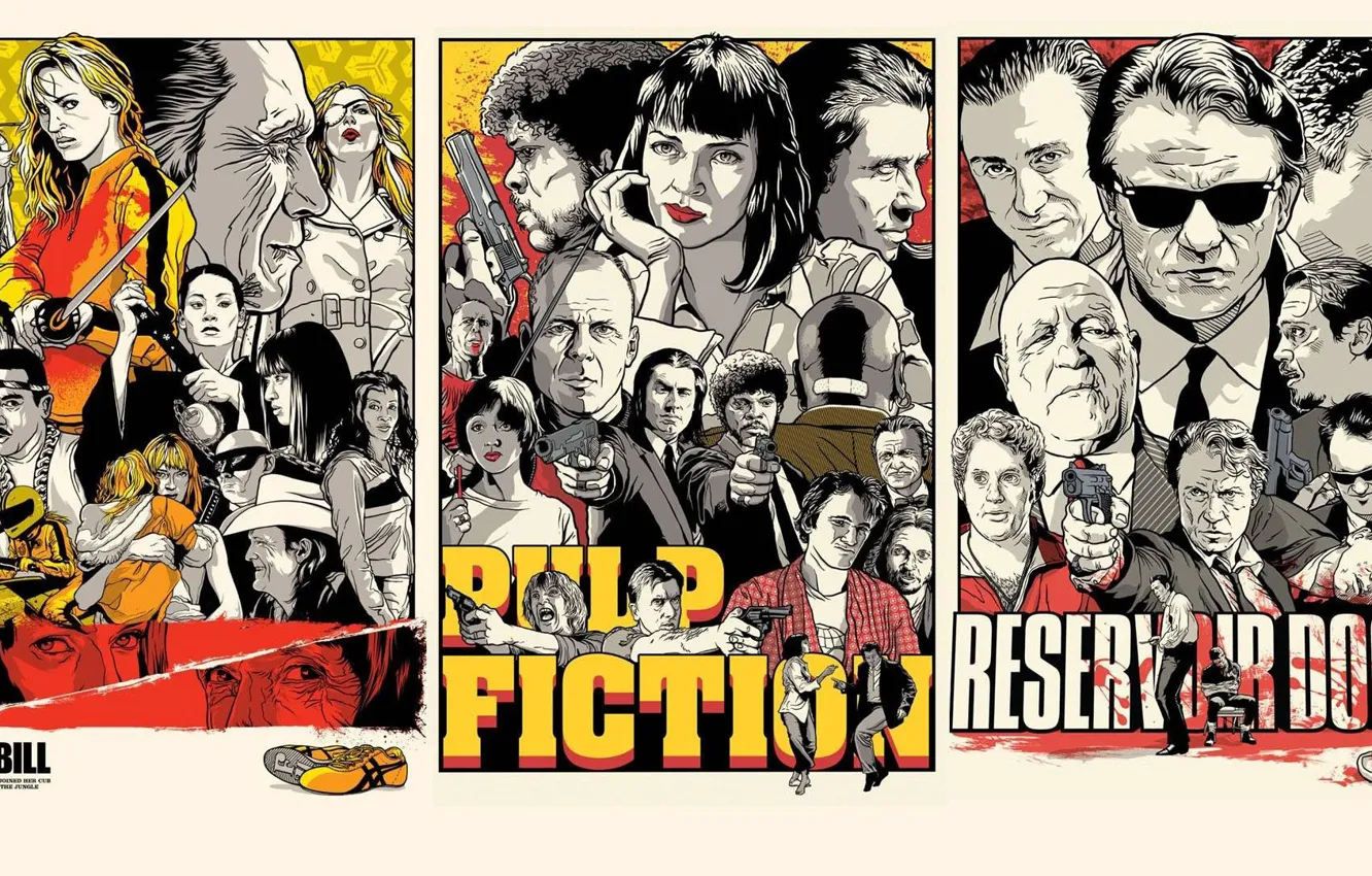 Photo wallpaper Kill Bill, Reservoir Dogs, Tarantino, Kill Bill, Pulp Fiction, Pulp Fiction, Reservoir dogs