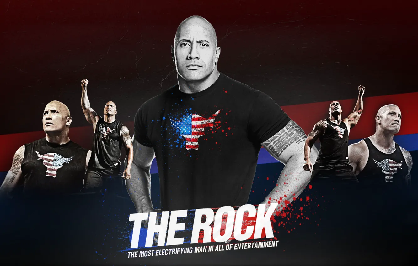 Photo wallpaper rocks, The Rock, Dwayne Wade, dwein weid