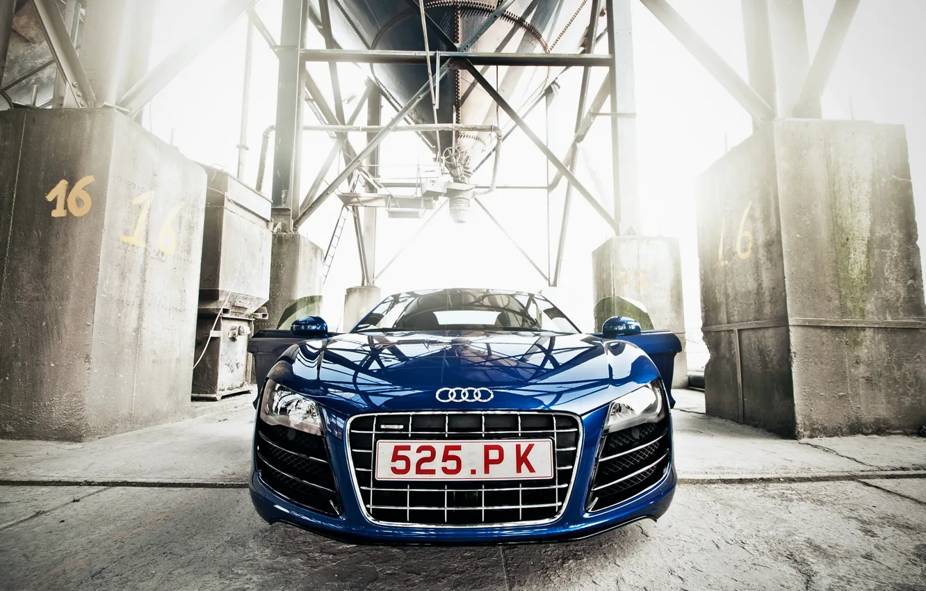 Photo wallpaper machine, auto, Audi, plant, lights, the front