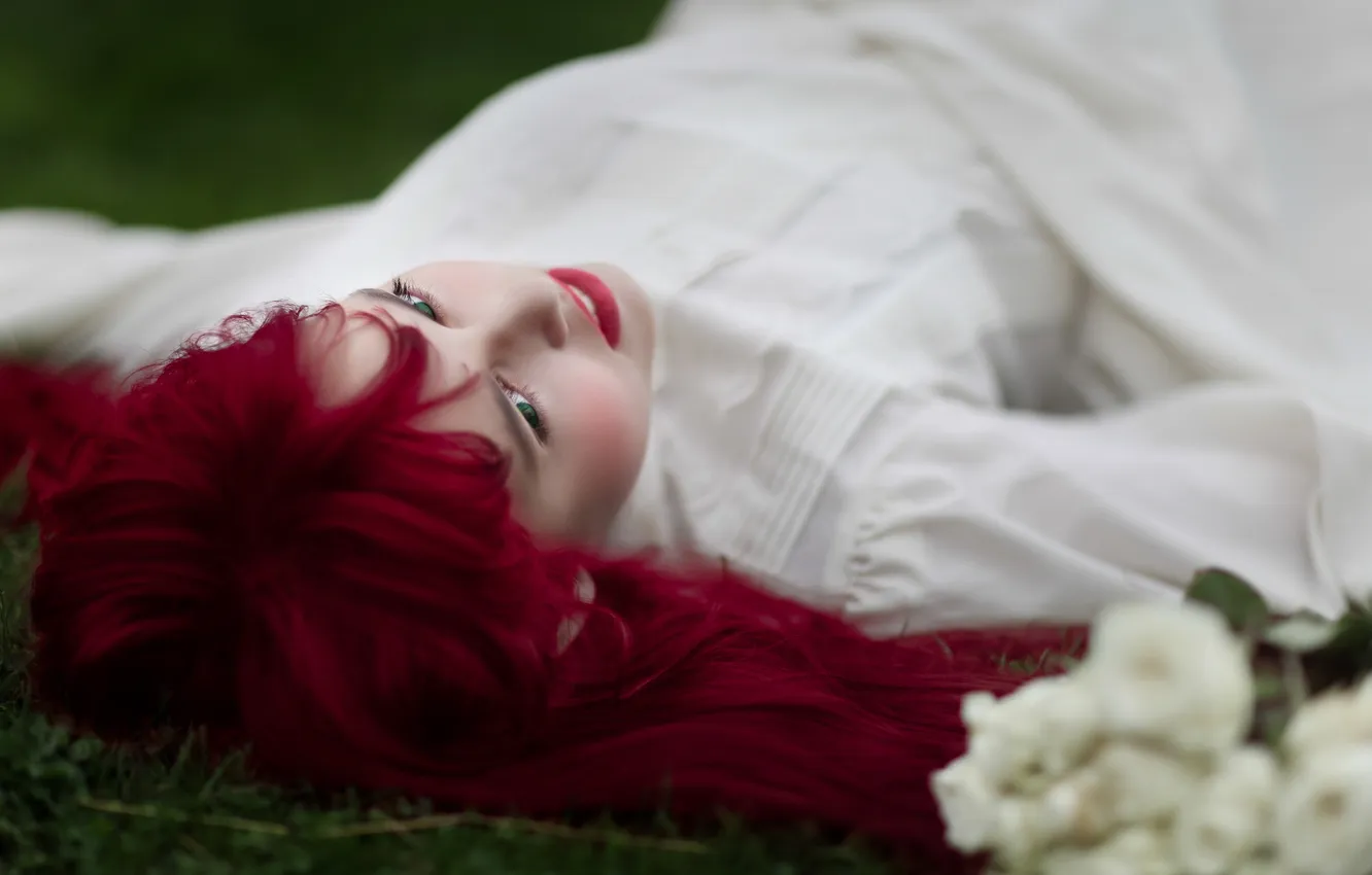 Photo wallpaper girl, pose, background